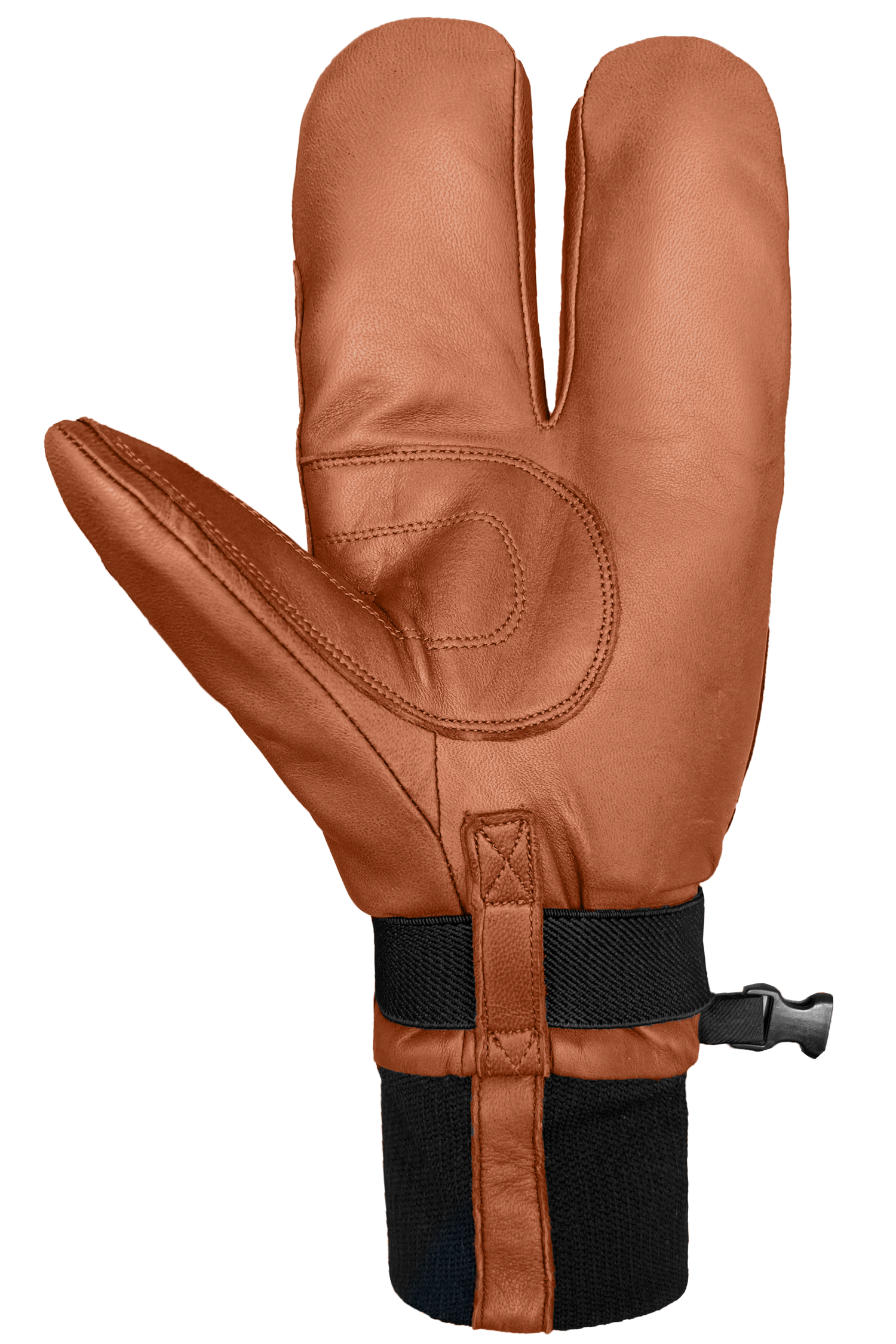 WWPB Gigatex 2-Finger Mitts - Men, Black/Cognac